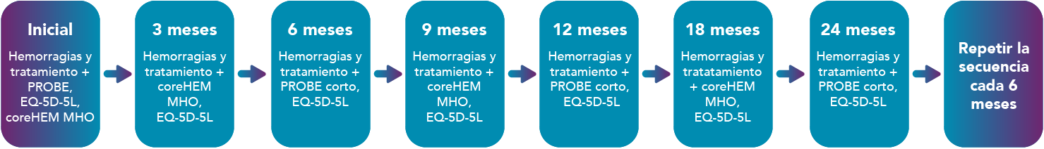 Diagrama de flujo de la cadencia del cuestionario de myGTR