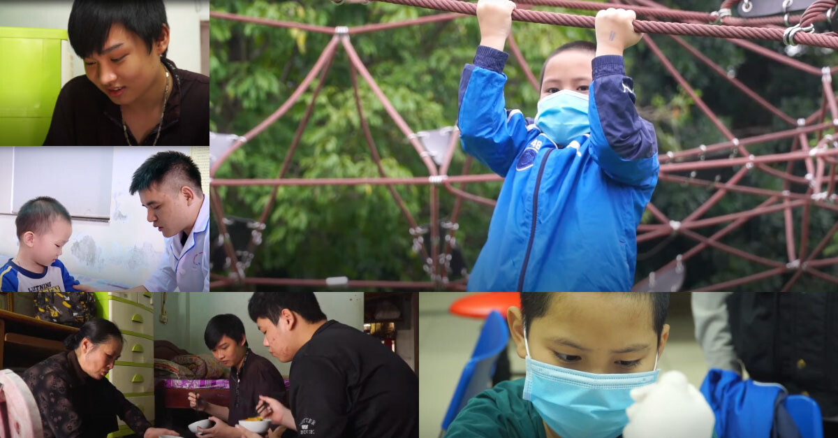 Collage of Vietnam visit by WFH Humanitarian Aid team