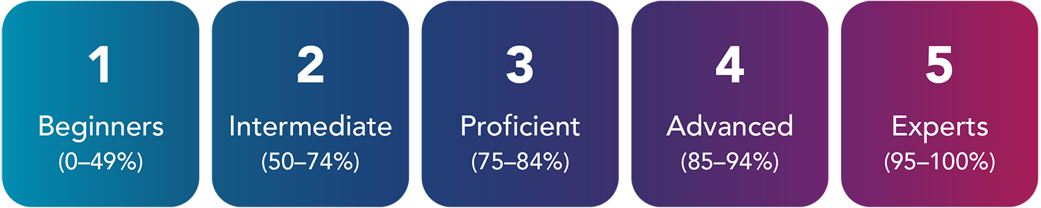 An infographic showing the 5 data quality levels