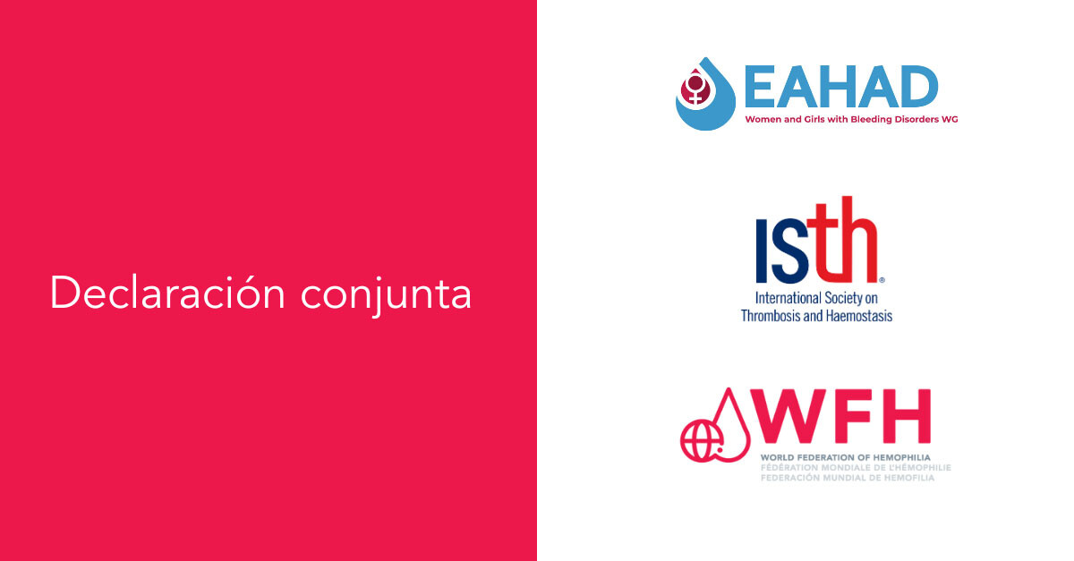 Declaración conjunta de la EAHAD, la ISTH y la FMH