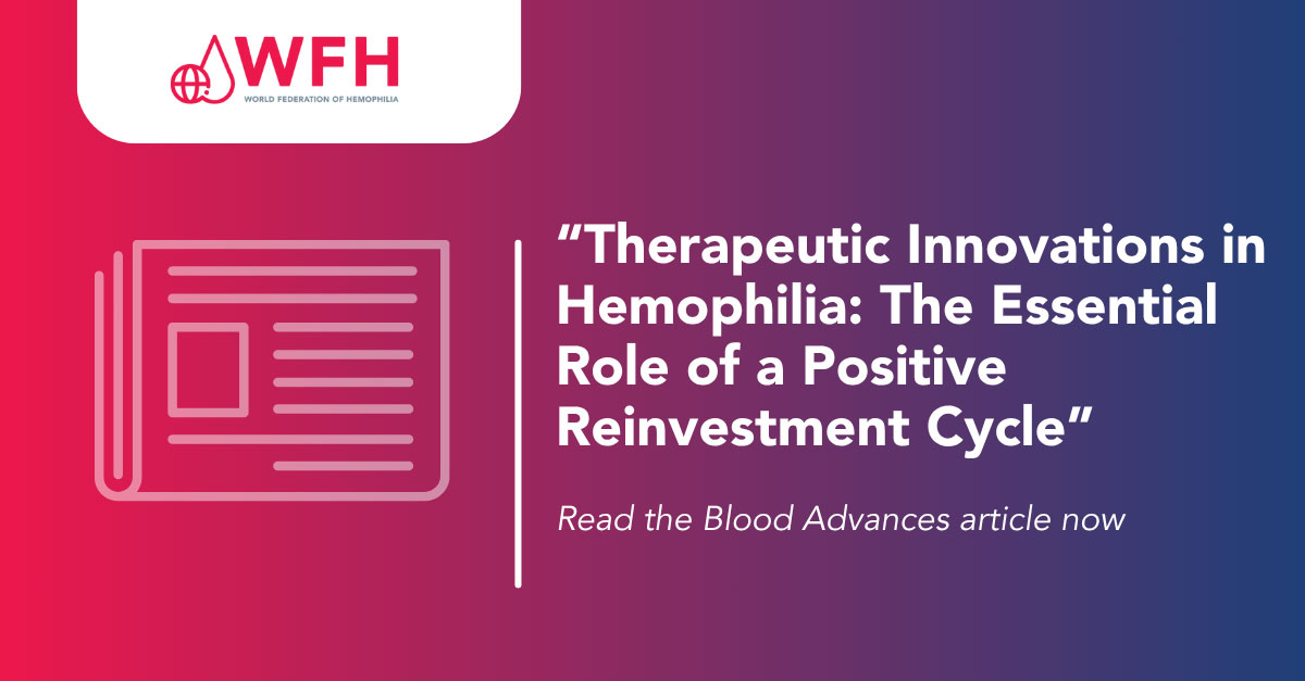 Article published on therapeutic innovations in hemophilia