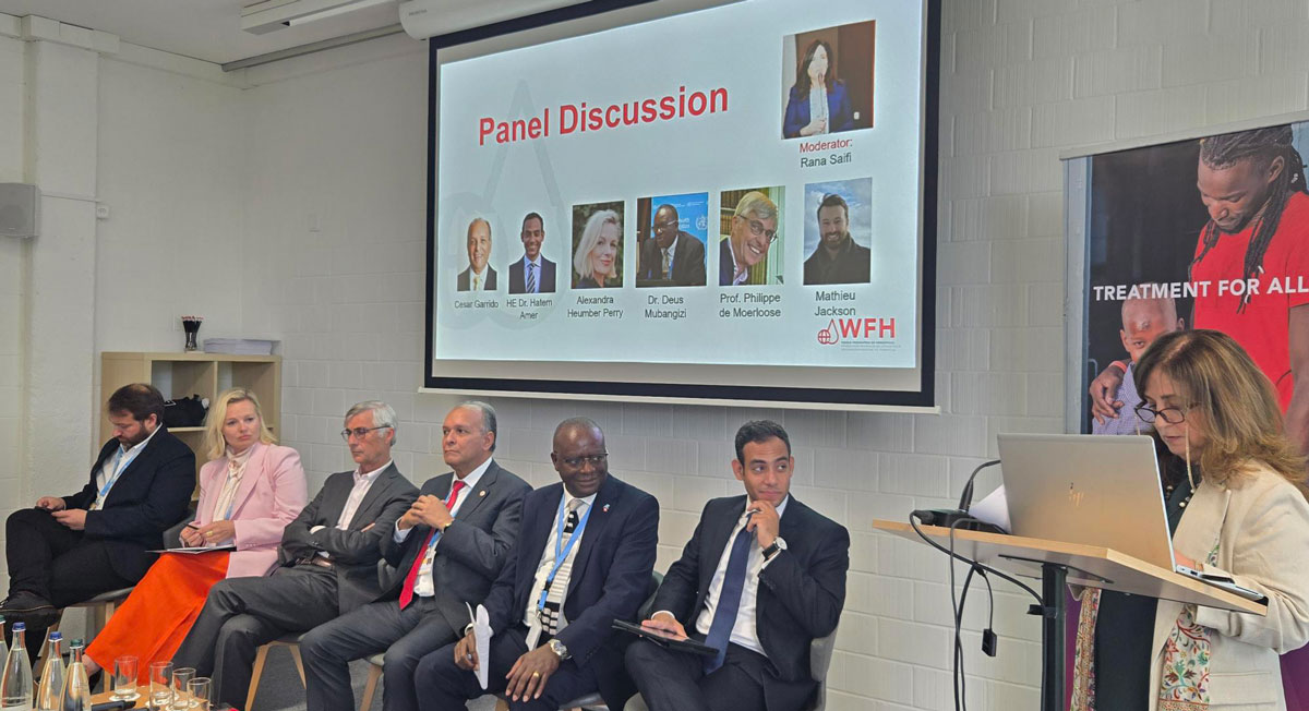 Speakers taking part in the WFH side-event at the WHA78.