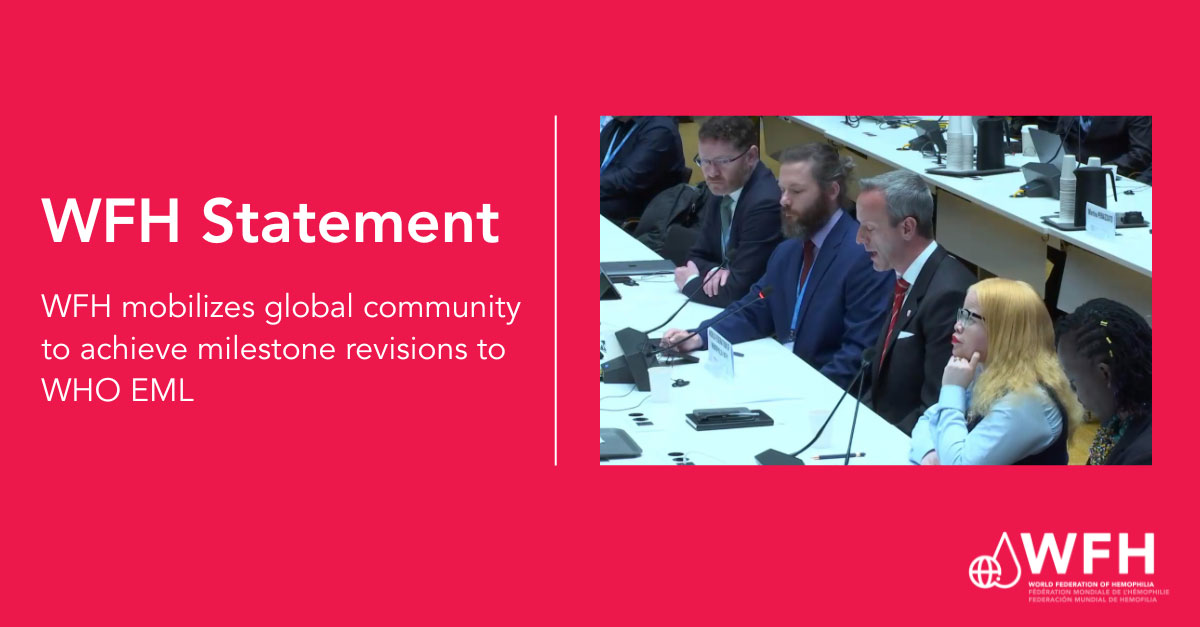 WFH mobilizes global community to achieve milestone revisions to WHO EML