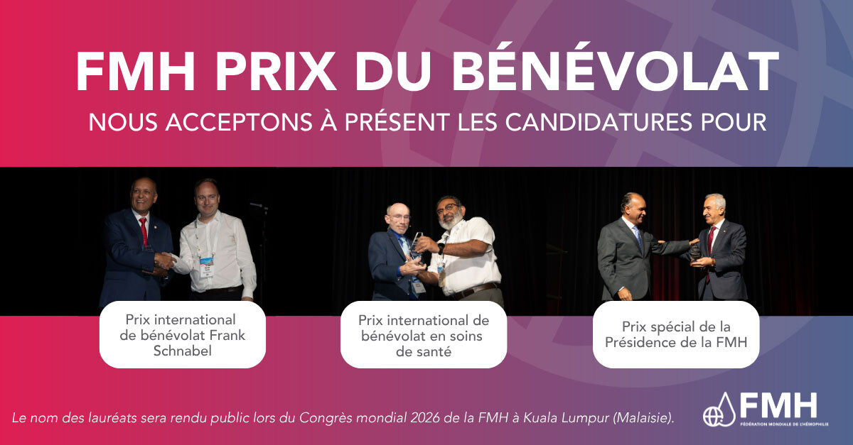Prix des bénévoles du WFH : appel à candidatures désormais ouvert