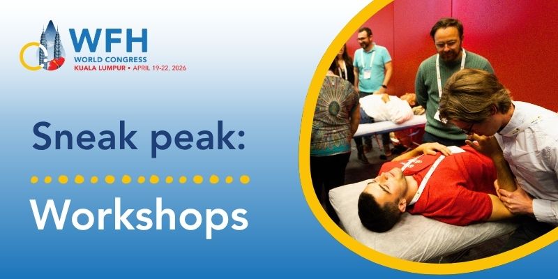 Sneak peek at the WFH 2026 World Congress workshops: see what’s in store!