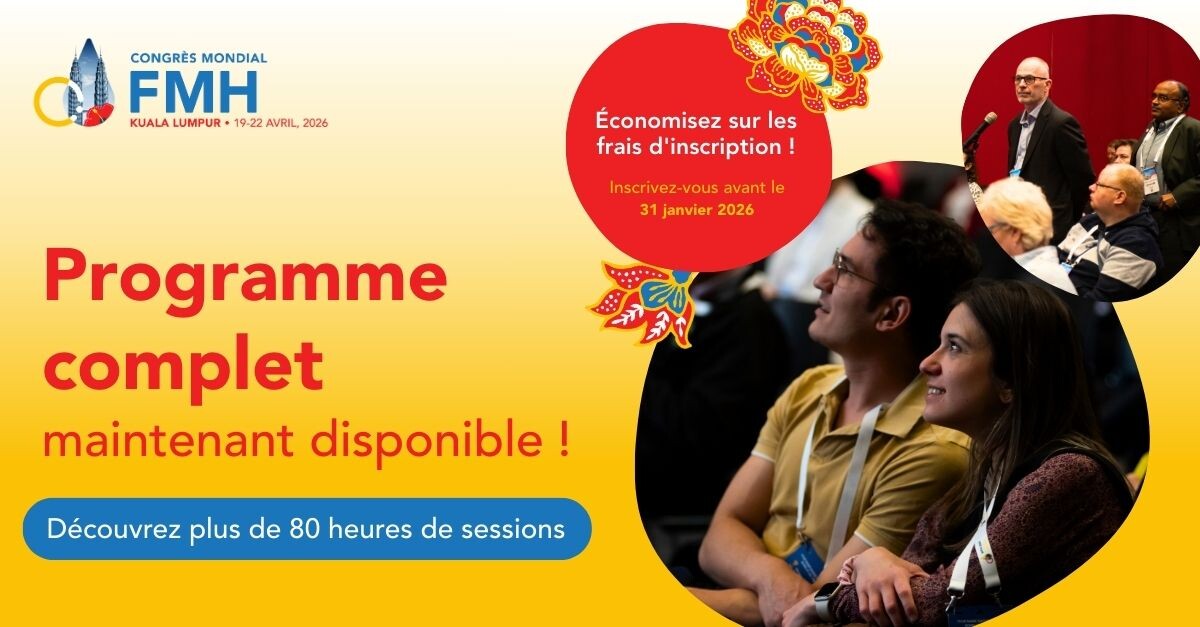 Le programme du Congrès mondial 2026 de la FMH vient d’être annoncé !